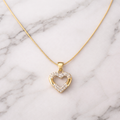 Gold Heart Charm Necklace