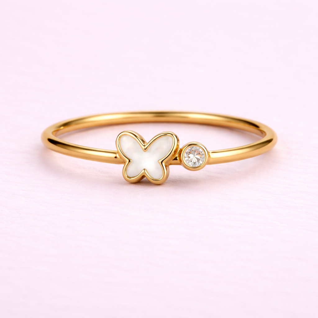Butterfly Pearl Ring