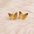 Gold Butterfly Stud Earrings
