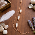 White Stone Link Bracelet