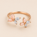 Rose Gold Twin Butterfly Ring