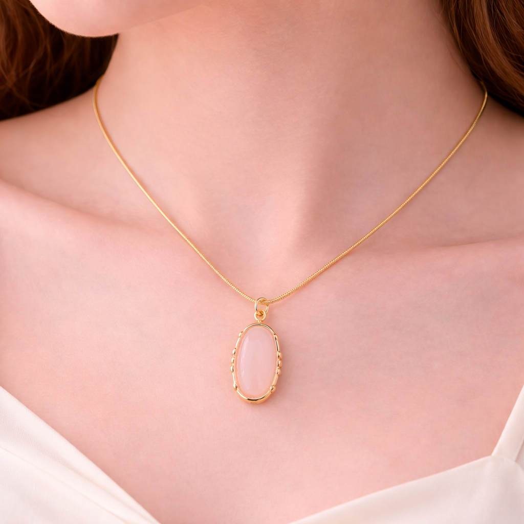 Oval Stone Gold Chain