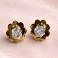 Floral Crystal Stud Earrings