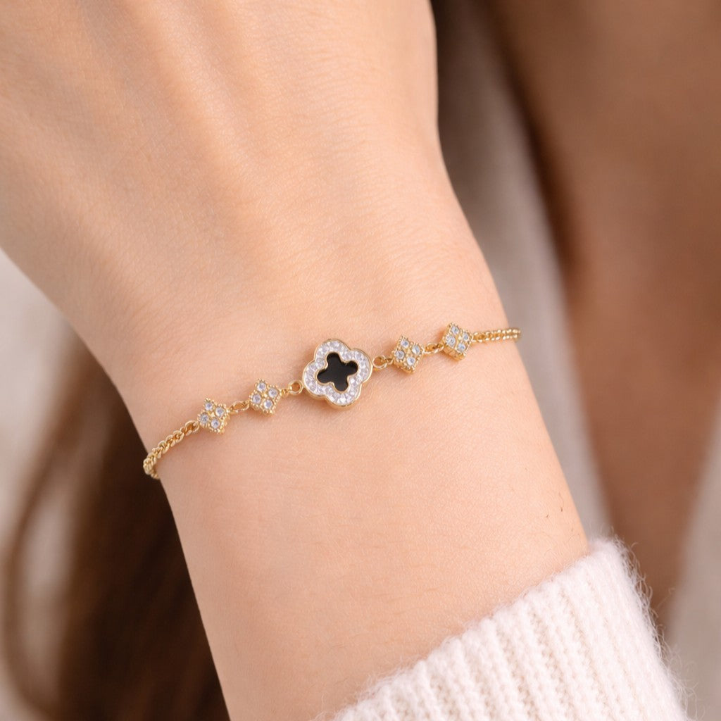 Black Clover Crystal Bracelet