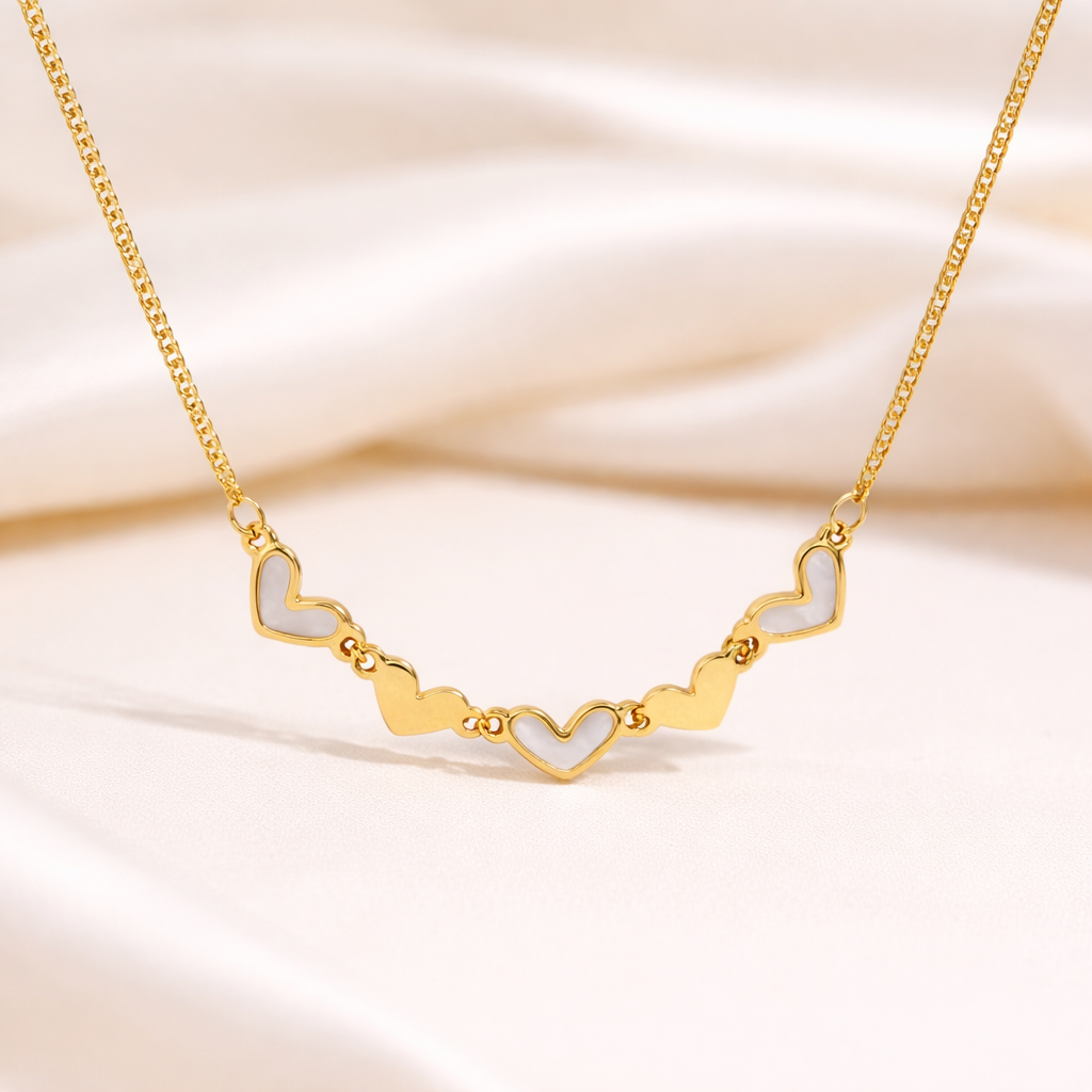 Gold Heart Link Necklace
