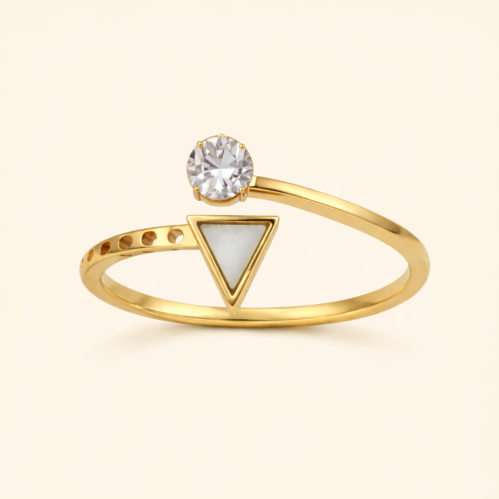 Triangle Crystal Ring