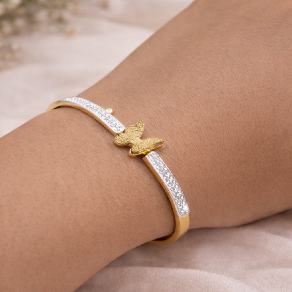 Butterfly Gold Bangle
