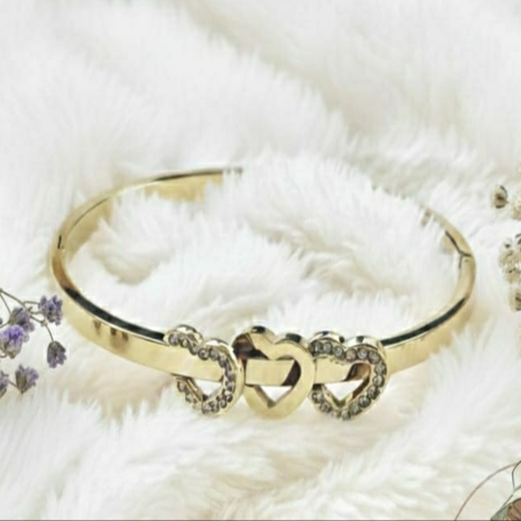 Triple Heart Bangle