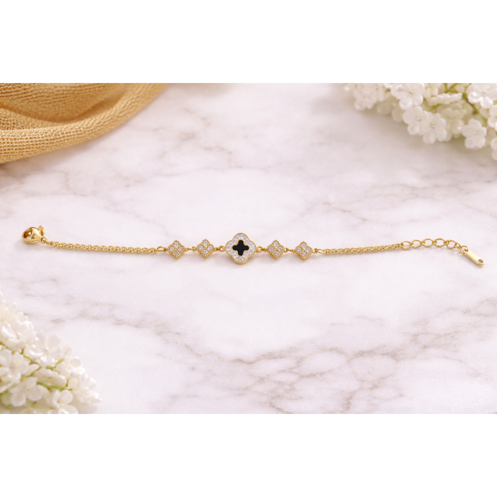 Black Clover Crystal Bracelet