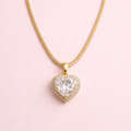 Gold Heart Pendant Necklace