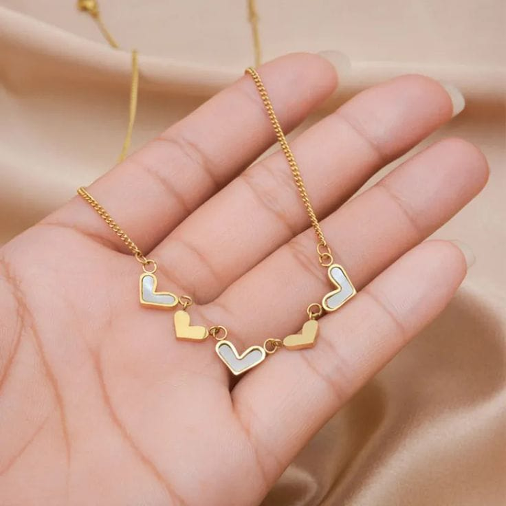 Gold Heart Link Necklace