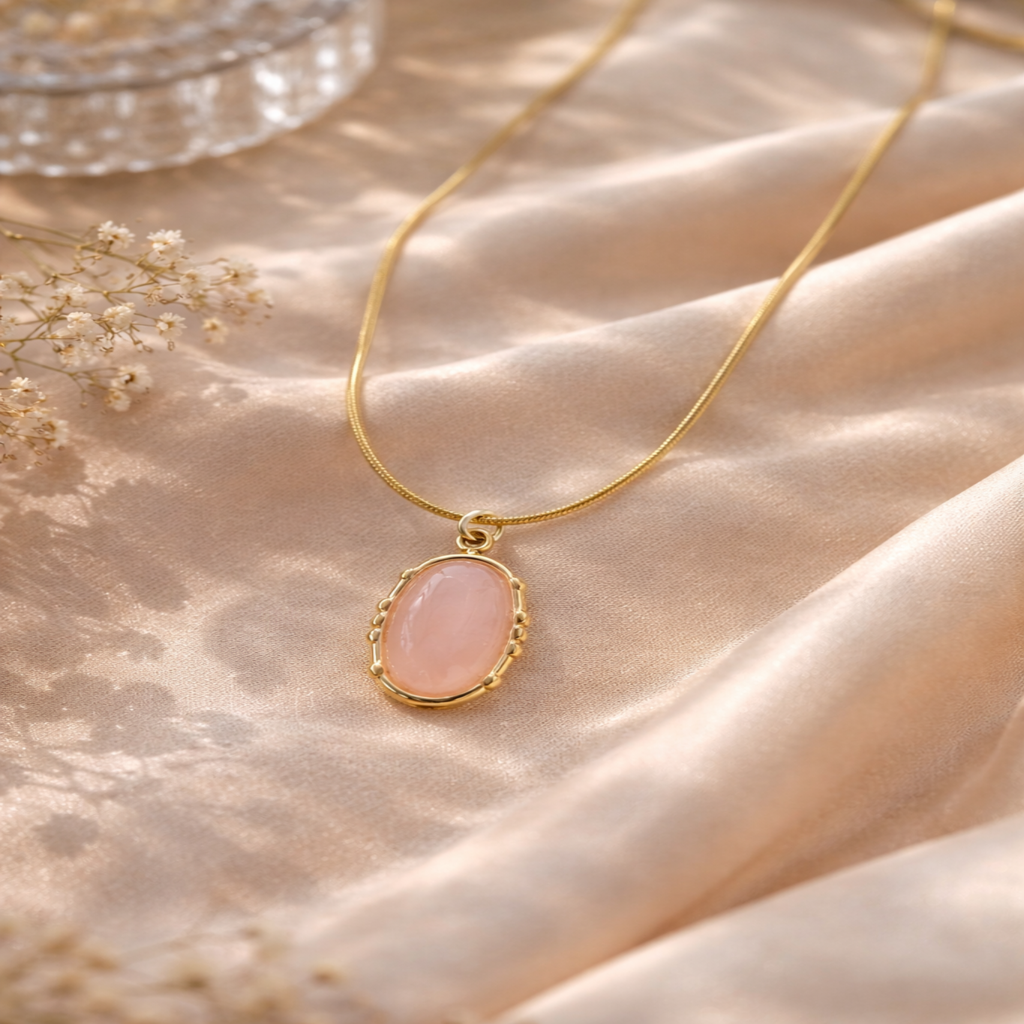 Oval Stone Gold Chain