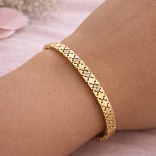 Cutwork Gold Bangle